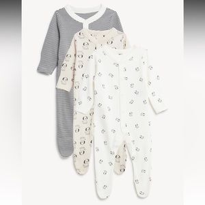3pk Puppy Print Sleepsuit sz Newborn